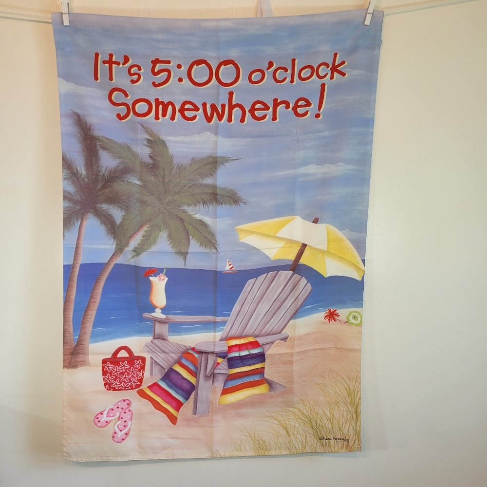 "It's 5:00 Somewhere" Garden Flag Banner 40x28